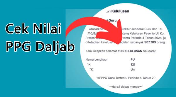 Cara Cek Nilai PPG Daljab 2025 Online di Akun SIMPKB Terbaru