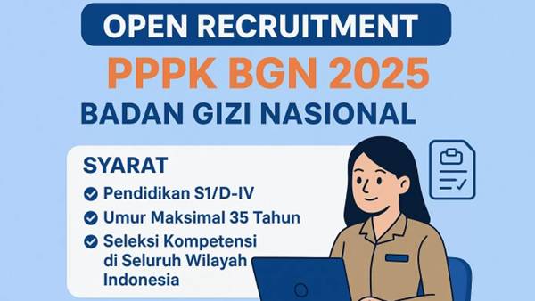 Pendaftaran PPPK Badan Gizi Nasional 2025, Cek Jadwal dan Syarat