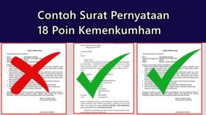 Contoh Surat Pernyataan 18 Poin Kemenkumham untuk CPNS dan PPPK